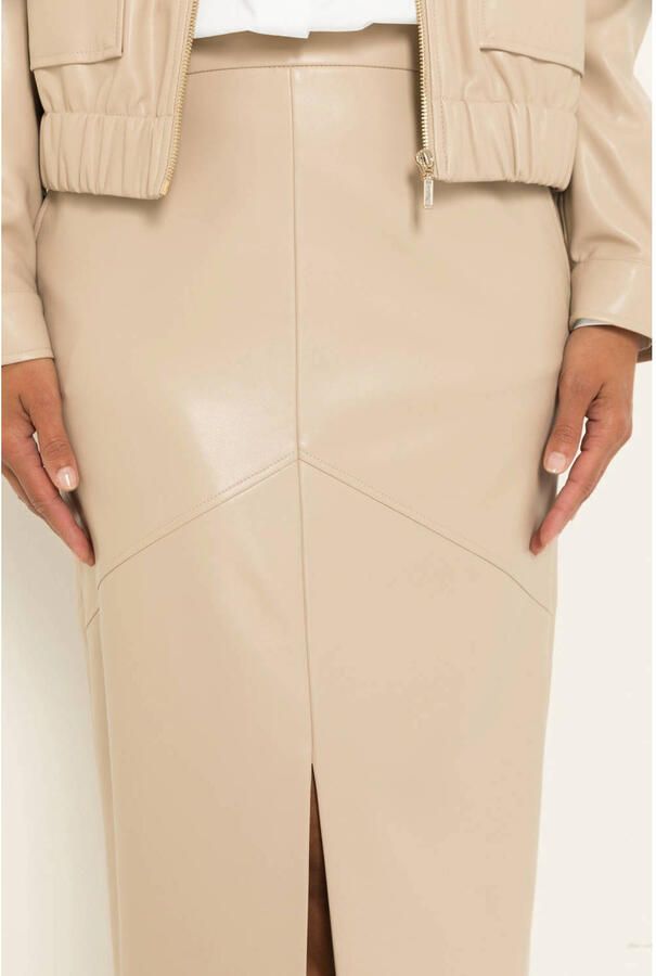 Claudia Sträter CLAUDIA BY CLAUDIA STRÄTER midi rok beige - Foto 3