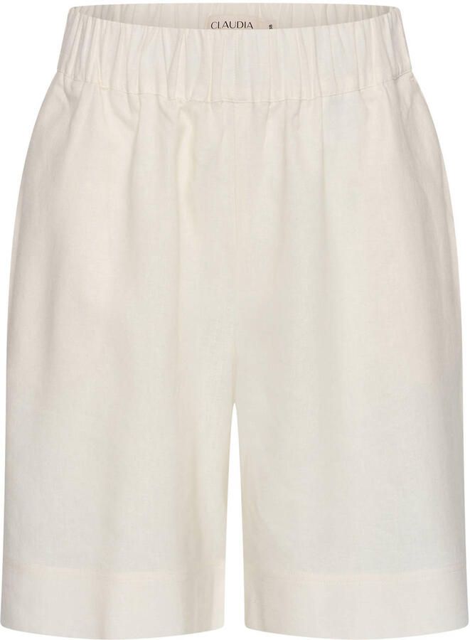 Claudia Sträter CLAUDIA BY CLAUDIA STRÄTER straight fit korte broek met linnen ecru