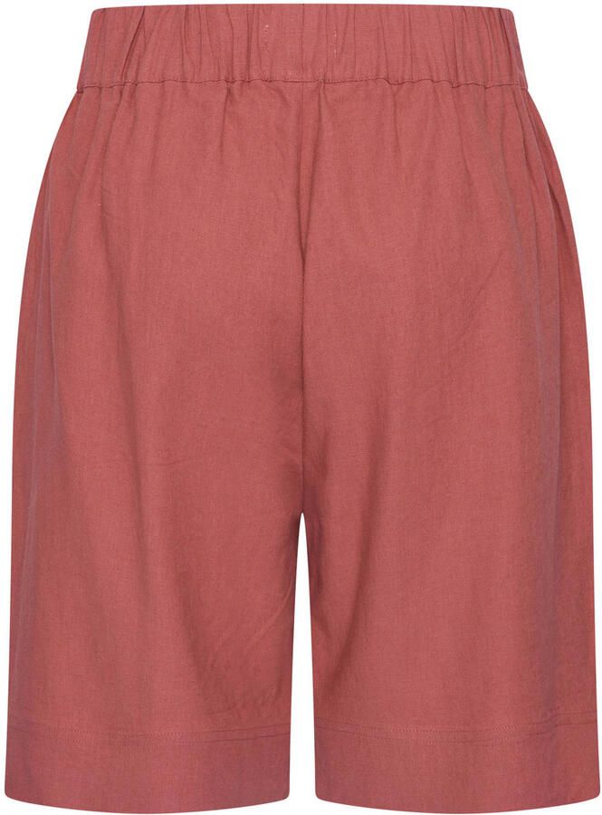 Claudia Sträter CLAUDIA BY CLAUDIA STRÄTER straight fit short met linnen oudroze - Foto 2