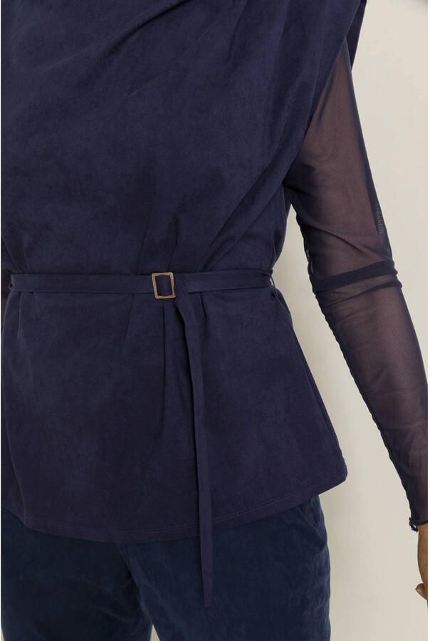 Claudia Sträter CLAUDIA BY CLAUDIA STRÄTER top met ceintuur donkerblauw - Foto 3