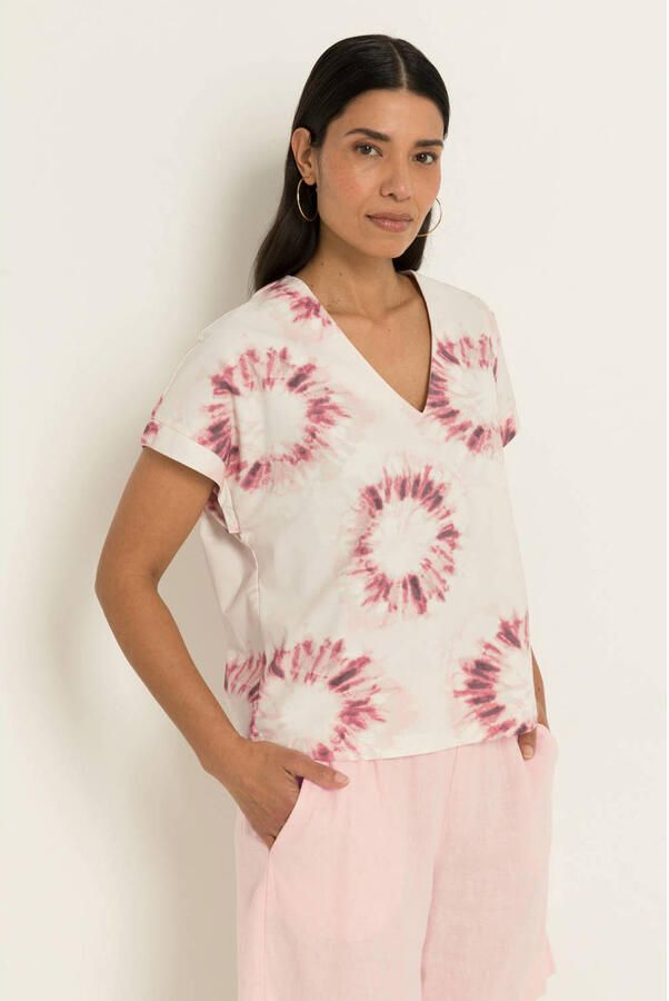 Claudia Sträter CLAUDIA BY CLAUDIA STRÄTER top met print ecru