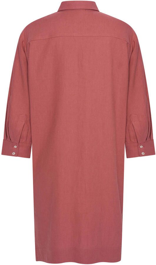 Claudia Sträter CLAUDIA BY CLAUDIA STRÄTER viscose blouse met linnen oudroze