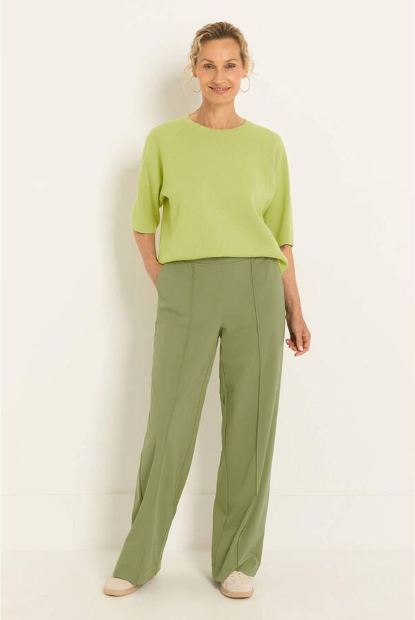 Claudia Sträter CLAUDIA BY CLAUDIA STRÄTER wide leg broek groen