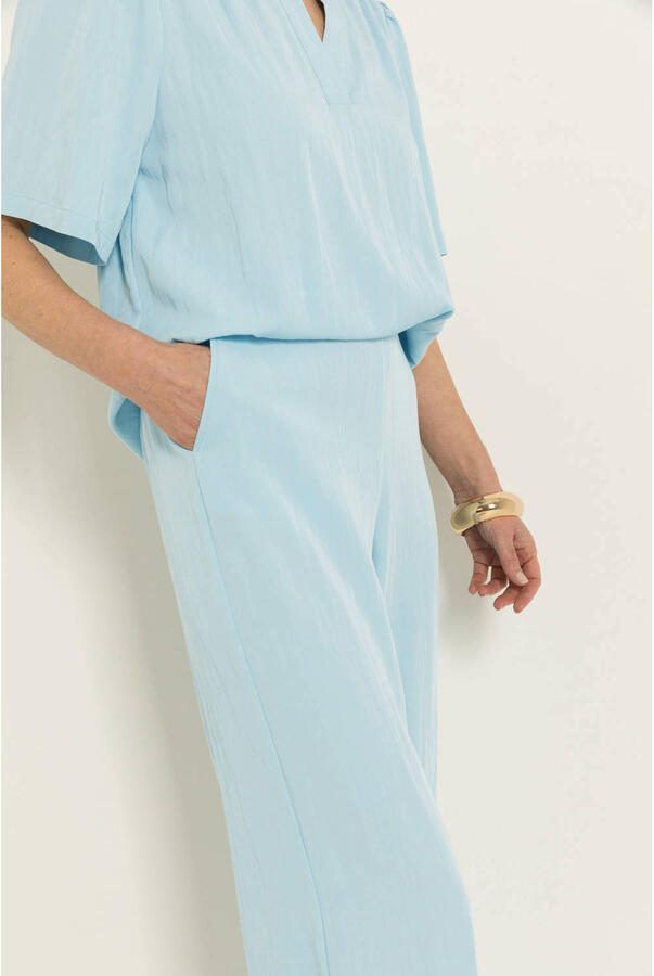 Claudia Sträter CLAUDIA BY CLAUDIA STRÄTER wide leg broek lichtblauw