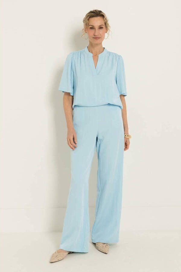 Claudia Sträter CLAUDIA BY CLAUDIA STRÄTER wide leg broek lichtblauw - Foto 3