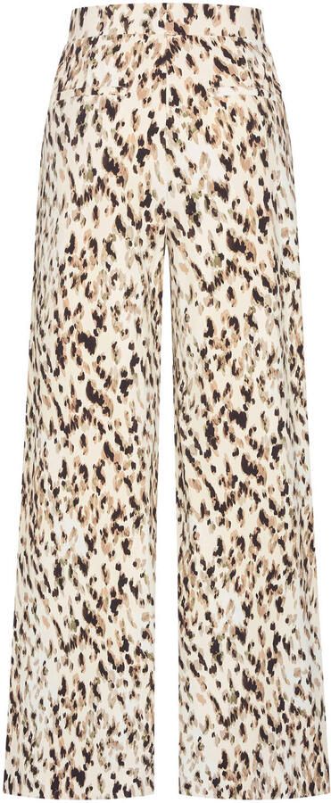 Claudia Sträter CLAUDIA BY CLAUDIA STRÄTER wide leg broek van travelstof ecru - Foto 3