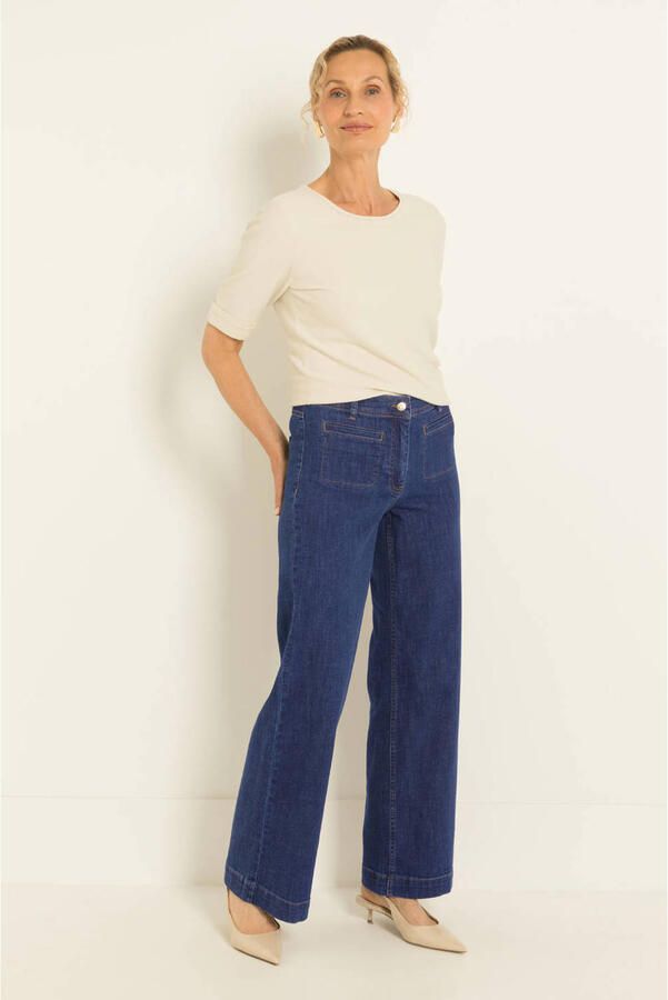 Claudia Sträter CLAUDIA BY CLAUDIA STRÄTER wide leg jeans dark blue denim