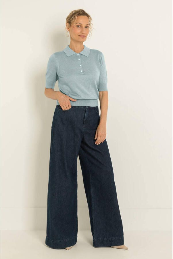 Claudia Sträter CLAUDIA BY CLAUDIA STRÄTER wide leg jeans donkerblauw