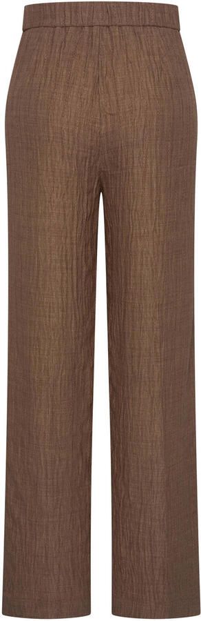 Claudia Sträter CLAUDIA BY CLAUDIA STRÄTER wide leg regular waist broek bruin - Foto 3