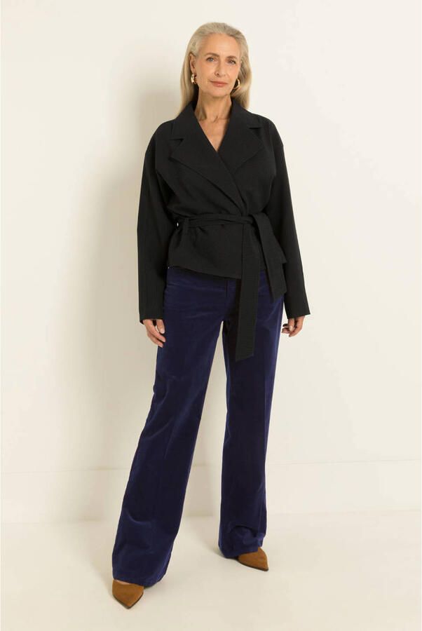 Claudia Sträter flared jeans blauw