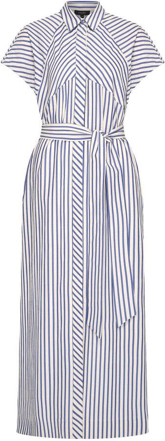 Claudia Sträter gestreepte blousejurk blauw