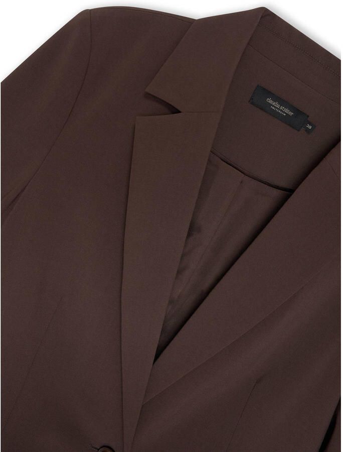 Claudia Sträter getailleerde blazer donkerbruin - Foto 2