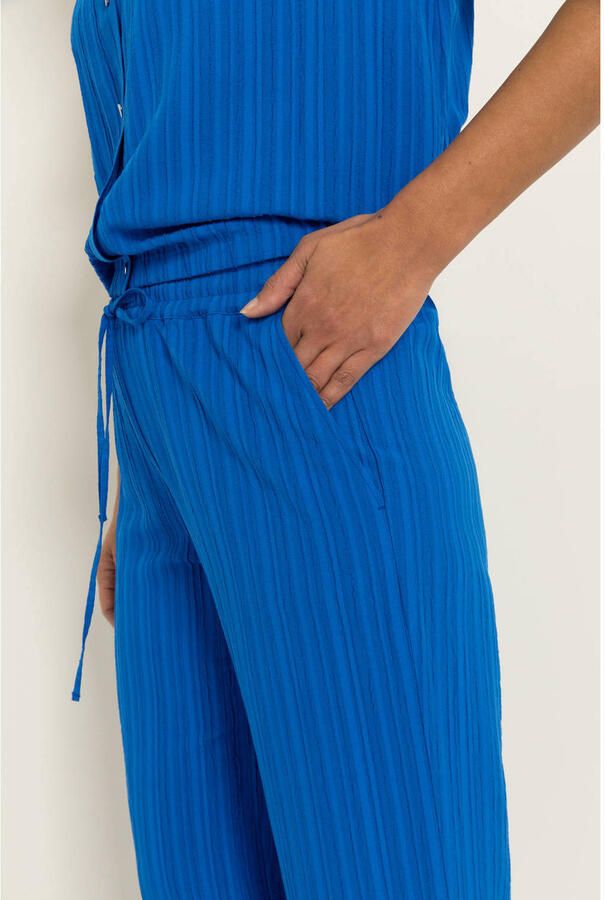 Claudia Sträter high waist broek blauw