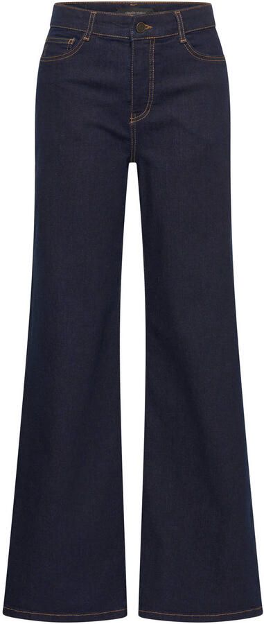 Claudia Sträter high waist wide leg jeans dark blue denim