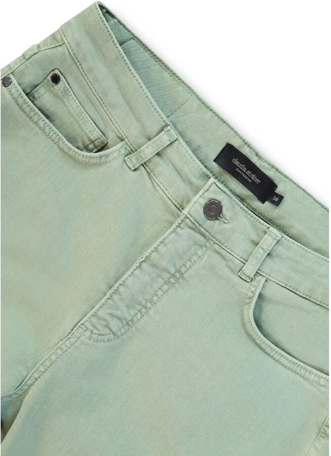 Claudia Sträter high waist wide leg jeans groen - Foto 2