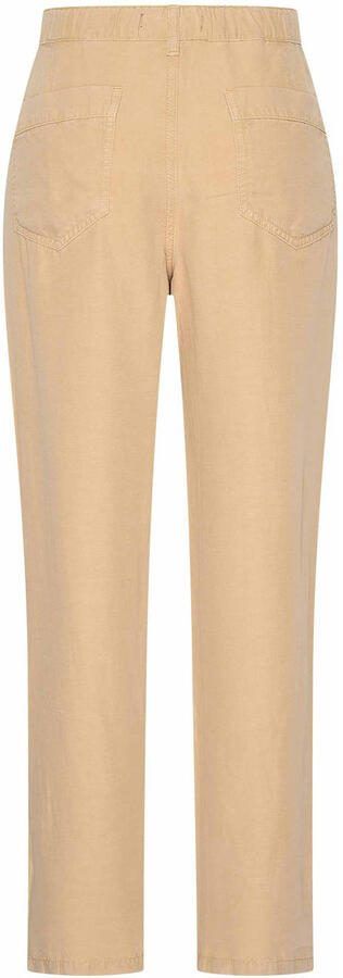 Claudia Sträter linnen slim high waist casual broek zand - Foto 2