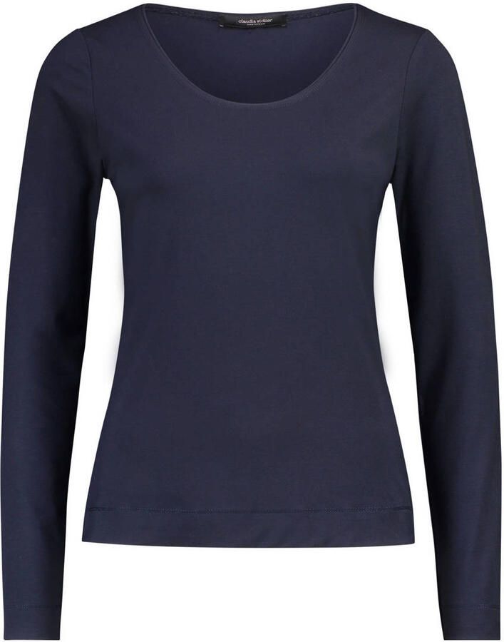 Claudia Sträter longsleeve donkerblauw gebreid - Foto 2