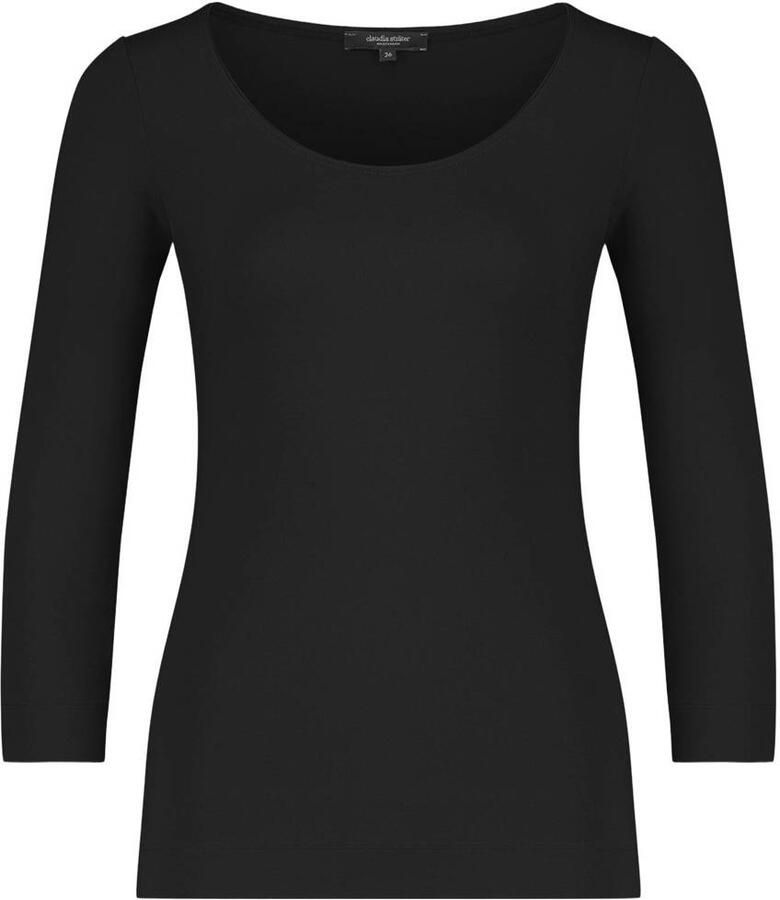 Claudia Sträter longsleeve zwart fijn gebreid
