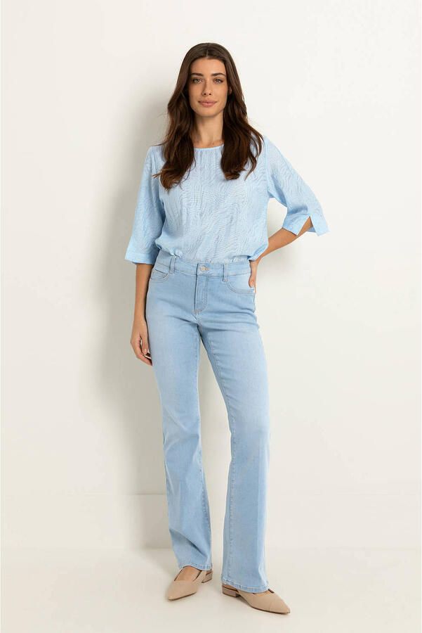 Claudia Sträter low waist flared jeans light blue denim