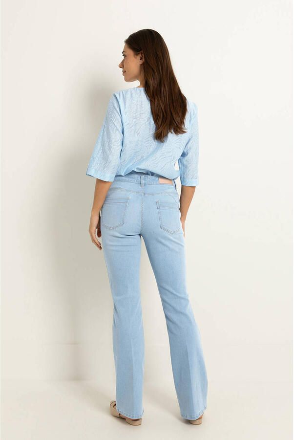 Claudia Sträter low waist flared jeans light blue denim - Foto 3