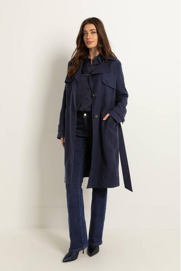 Claudia Sträter Maura by Claudia Strater trenchcoat donkerblauw