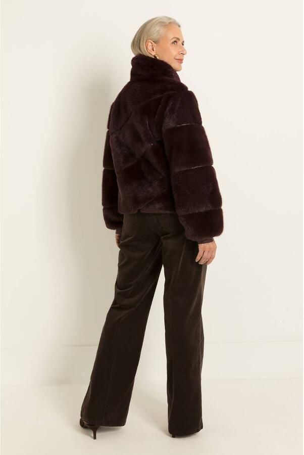 Claudia Sträter Maura by Claudia Strater winter faux fur jas donkerbruin - Foto 3