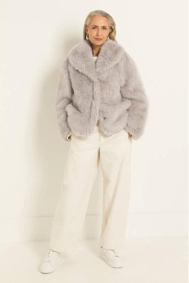 Claudia Sträter Maura by Claudia Strater winter faux fur jas taupe