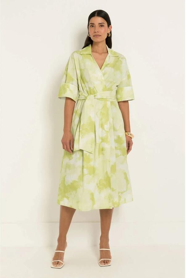 Claudia Sträter midi jurk limegroen