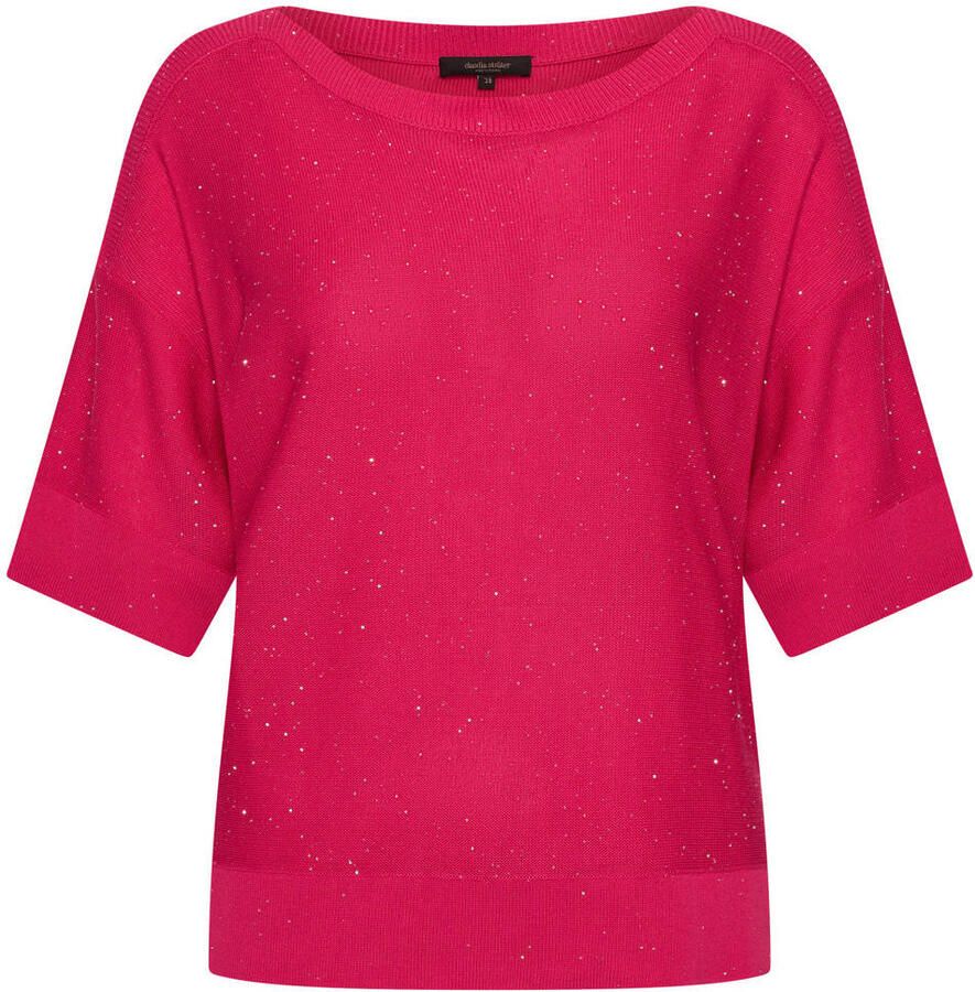 Claudia Sträter pullover roze fijn gebreid