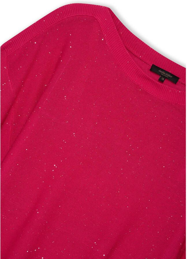 Claudia Sträter pullover roze fijn gebreid - Foto 2