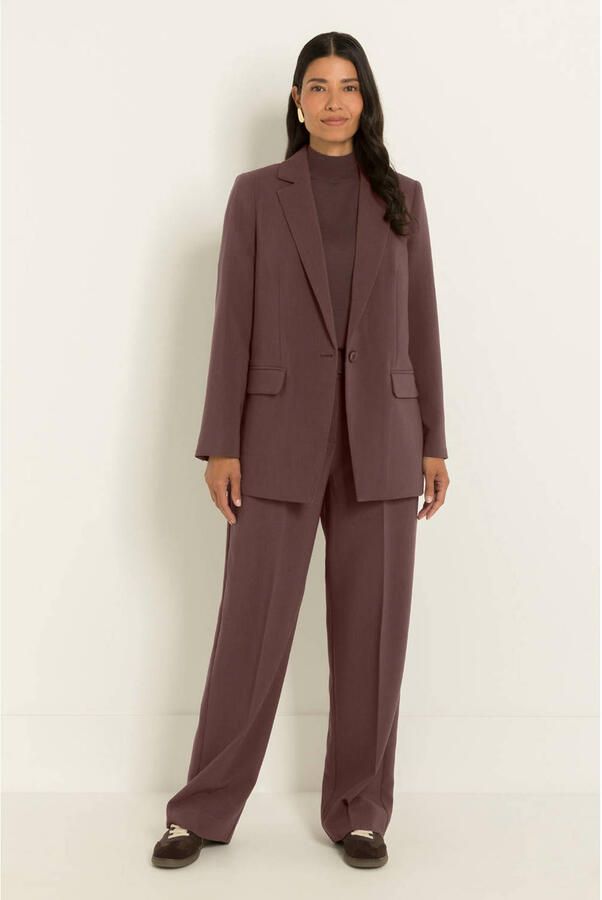 Claudia Sträter regular blazer bruin