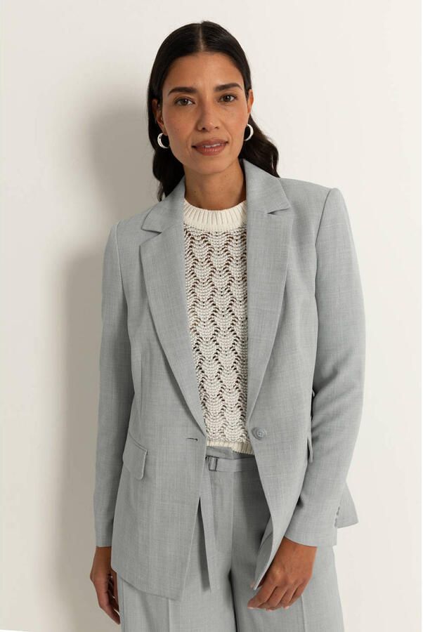 Claudia Sträter regular blazer lichtblauw
