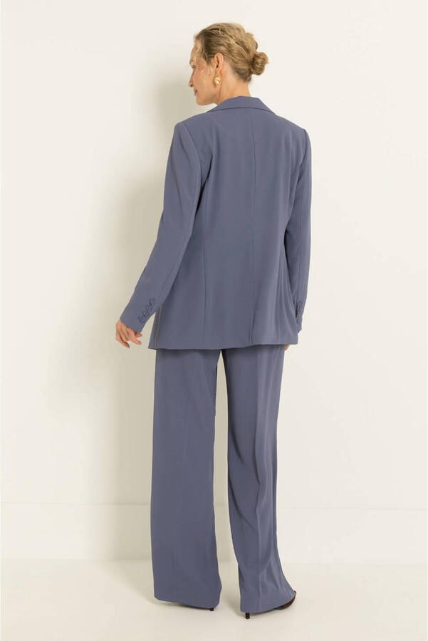 Claudia Sträter regular fit blazer grijsblauw - Foto 2