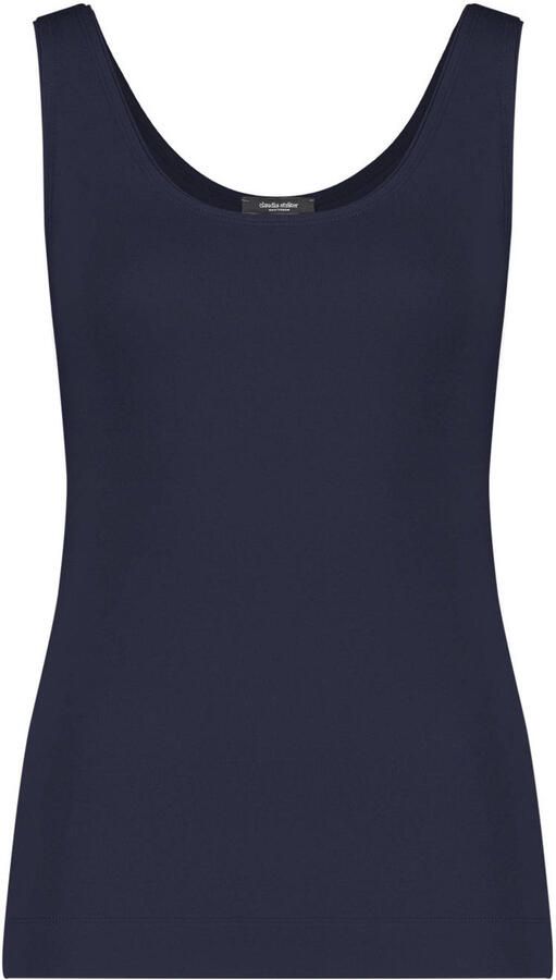 Claudia Sträter singlet donkerblauw gebreid
