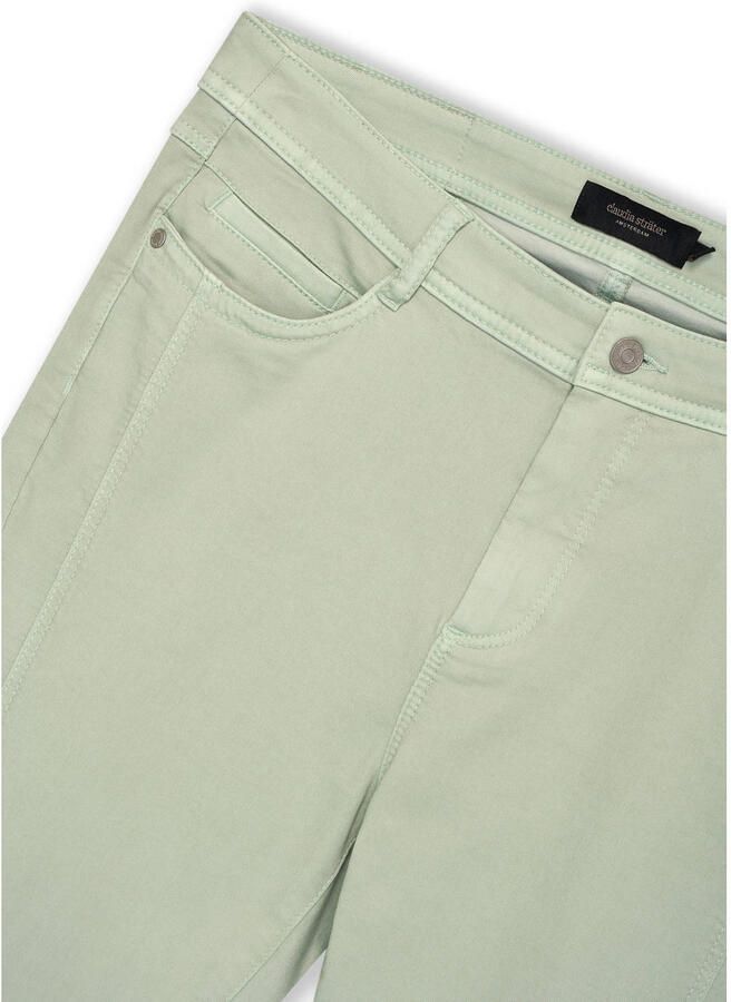 Claudia Sträter slim fit jeans grijsgroen - Foto 2