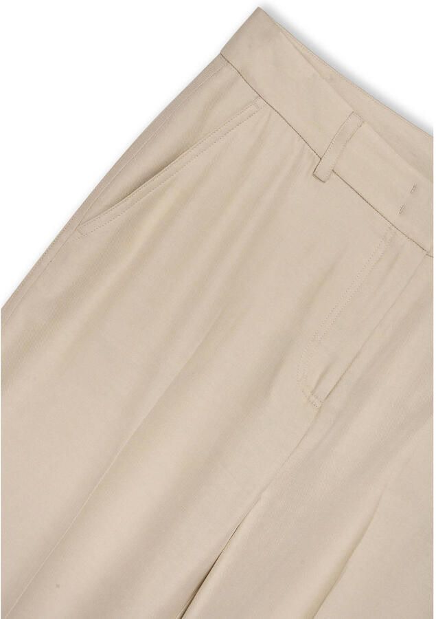 Claudia Sträter straight regular waist broek beige - Foto 2