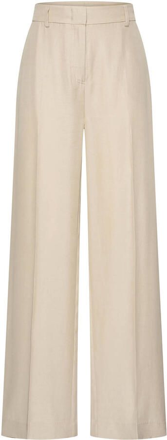 Claudia Sträter straight regular waist broek beige - Foto 3