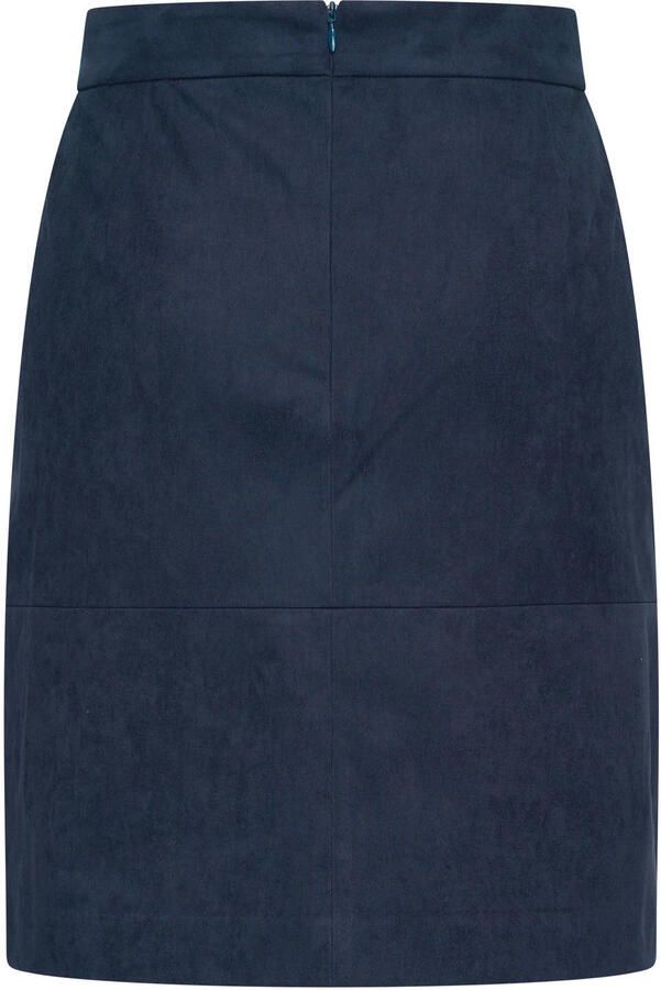 Claudia Sträter suèdelook korte rok blauw - Foto 2