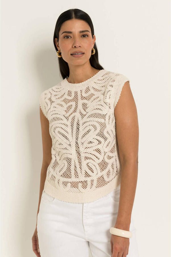 Claudia Sträter top ajour beige