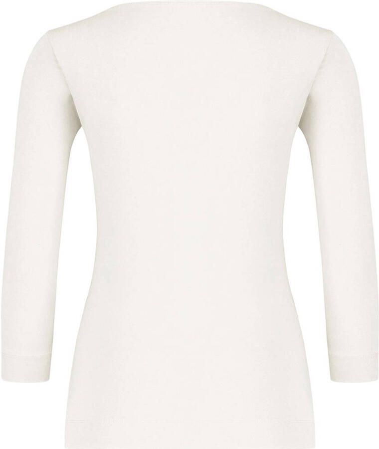 Claudia Sträter Basic Top Driekwartmouwen Wit