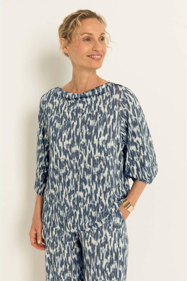 Claudia Sträter top met print groen