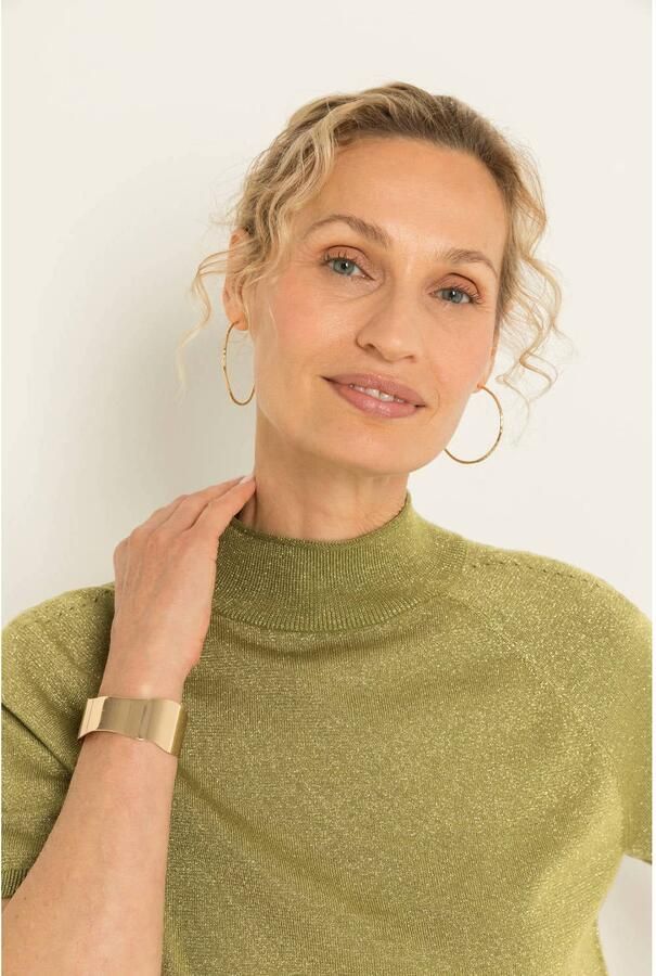Claudia Sträter top olijfgroen - Foto 3