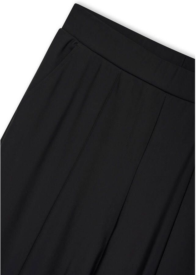 Claudia Sträter travelstof flared high waist flared broek zwart - Foto 2