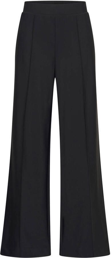 Claudia Sträter travelstof flared high waist flared broek zwart - Foto 3
