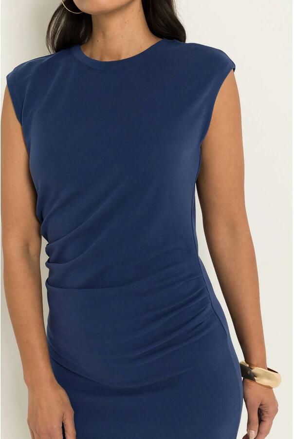 Claudia Sträter tricot jurk donkerblauw