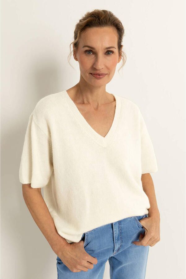 Claudia Sträter trui ecru gebreid - Foto 2