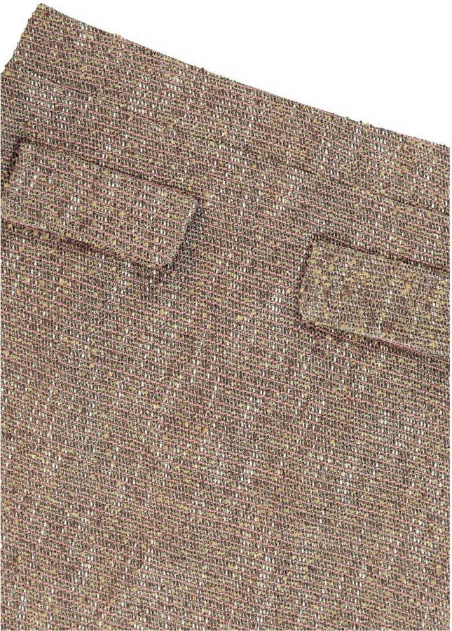 Claudia Sträter tweed korte rok gebreid beige - Foto 2