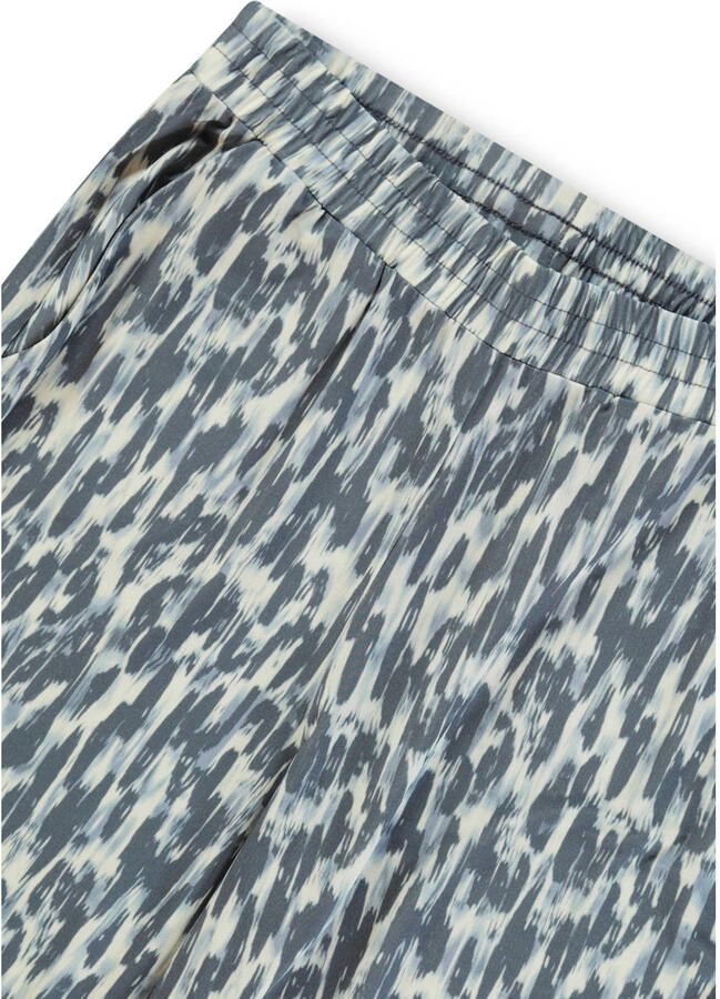 Claudia Sträter wide leg broek met print grijsblauw - Foto 2