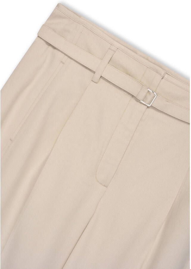 Claudia Sträter wide leg fit broek met ceintuur beige - Foto 2