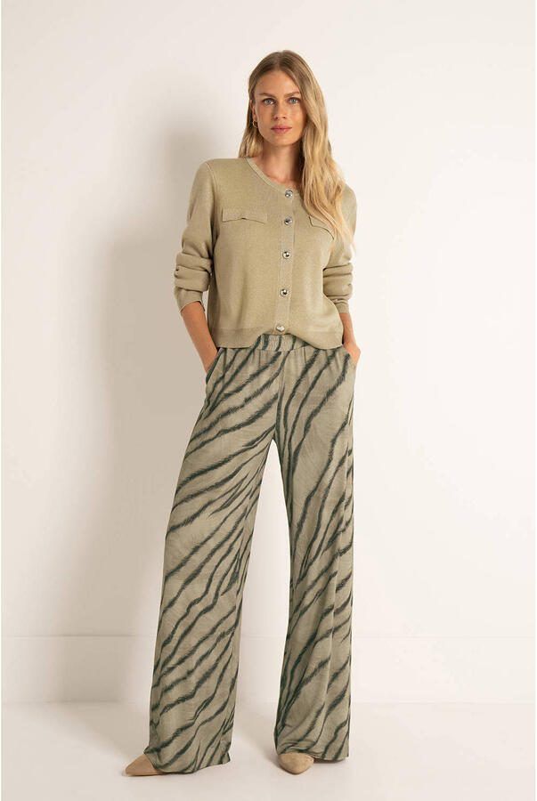 Claudia Sträter wide leg high waist casual broek camel - Foto 2